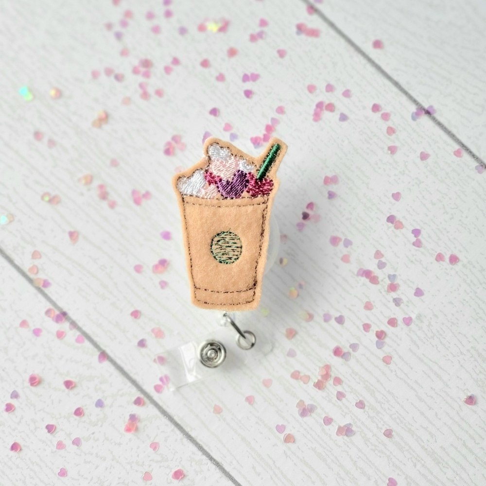 Coffee badge reel